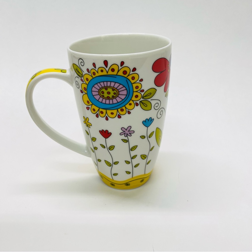 Burton + Burton Whirly Twirly Whimsical Floral Mug Coffee Cup - Picture 3 of 9